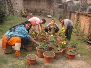 Gardening together is fun for everyone!